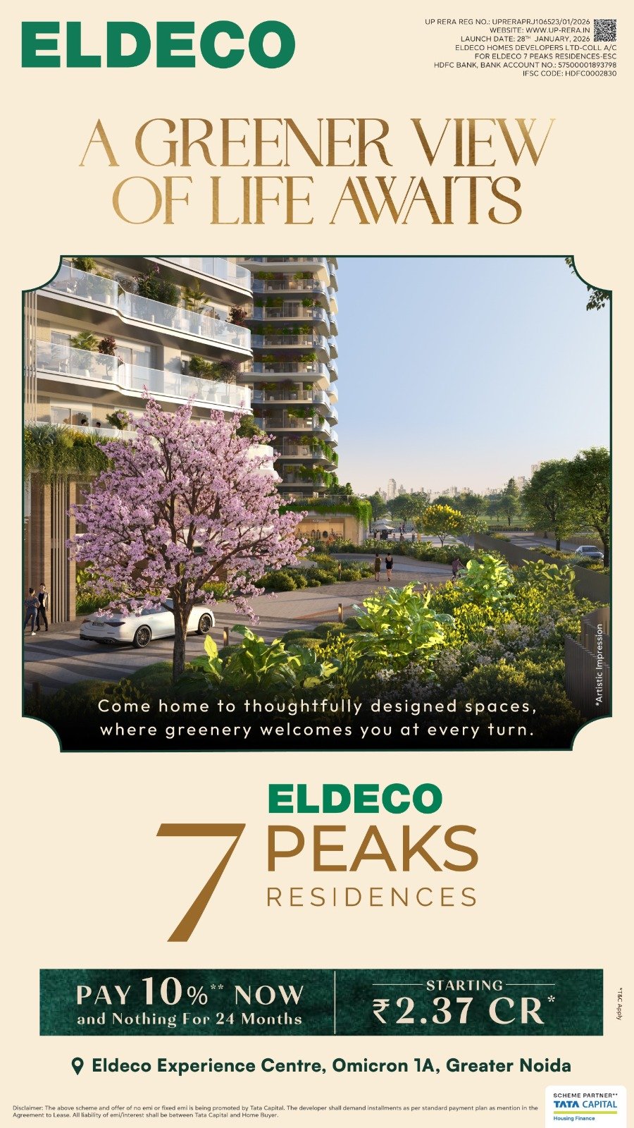 Eldeco 7 Peaks Residences supplied project visual