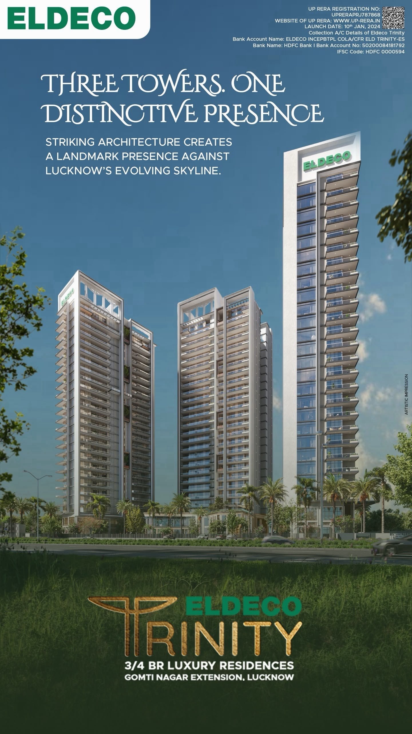 Eldeco Trinity supplied project visual
